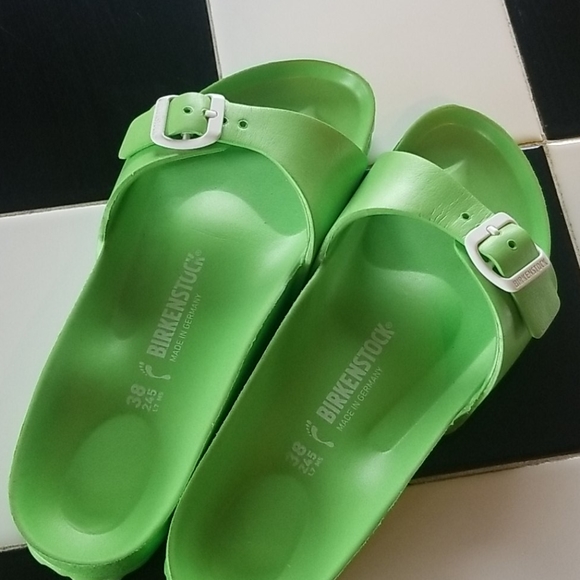 lime green birkenstocks